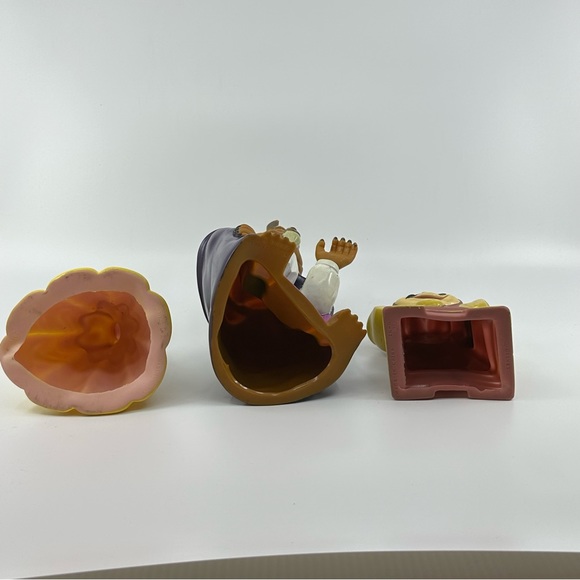 Set of 3 Vintage Beauty and The Beast Pizza Hut Disney Hand Puppets. - Picture 4 of 10